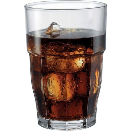Bormioli Rocco Rock Bar 16.25 Oz. Stackable Cooler Glass for Cold Drinks, Juices