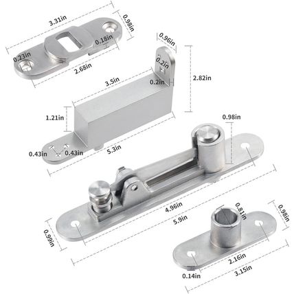 Ranbo Commercial/Home Self Closing Door Pivot Hinges Heavy Duty Hidden Hinges fo