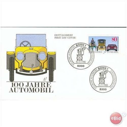 Germany FDC 1986 - SG 2116 - 100 Jahre Automobil - Motor Car Centenary