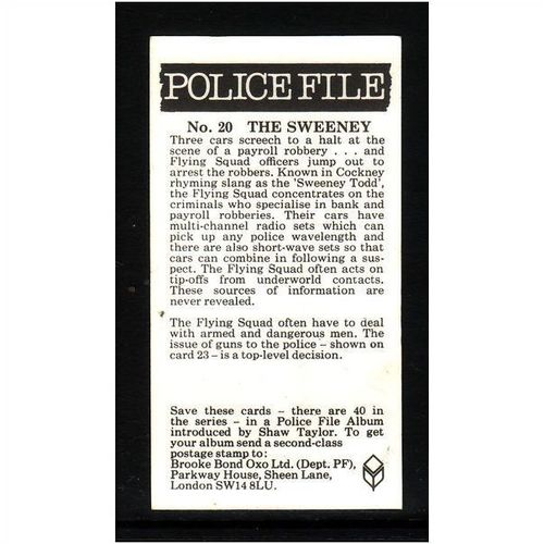 Brook Bond Police File THE SWEENEY No 20 Mint