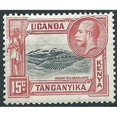 KUT 1935 SG113 15c Black & Scarlet Mounted Mint .. ..