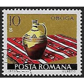 Romania Mi 3134: 10 b. multicoloured Romanian Ceramics: Oboga Jar