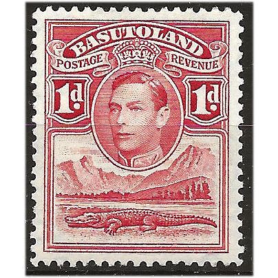 Basutoland 1938 SG19 1d Scarlet Mounted Mint . ..