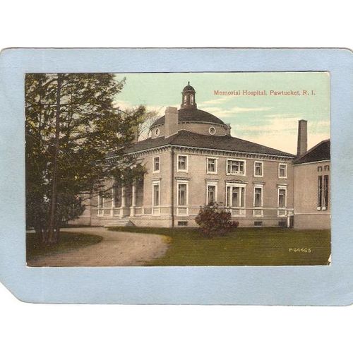 Rhode Island Pawtucket Postcard Memorial Hospital~1088