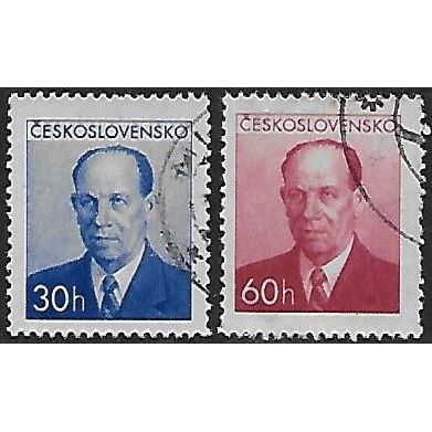 Mi 814/5: Definitive Stamps: President Antonin Zápotocký.