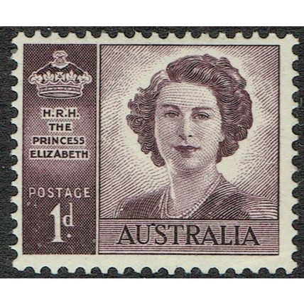 Australia 1947 Marriage of Princess Elizabeth 1d Purple No Watermark SG222a UM