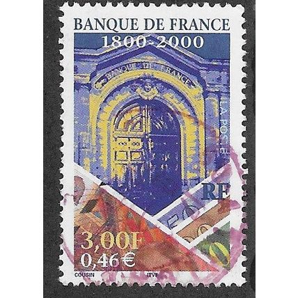 FRA 2000 3F '200TH ANN OF BANK OF FRANCE' FINE USED (EBID66-993)