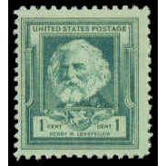 864 1c Henry Longfellow Fine MNH M08316