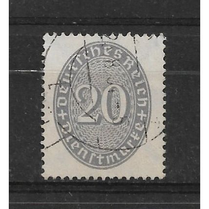 Germany.TheThirdReich.O438 20pf Grey.Fine Used.Nov21