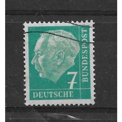WestGermany.SG1107 7pf Pres. Heuss (Green).Fine Used.Nov21