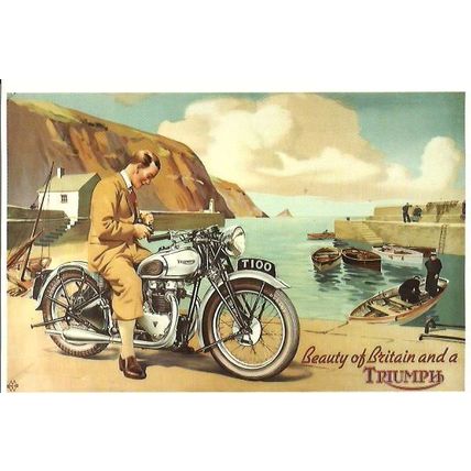 Advertising TRIUMPH T100 Postcard (Mayfair BB 672)