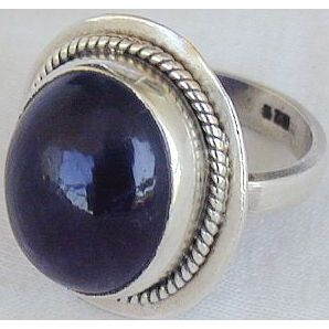 Dark purple glass ring