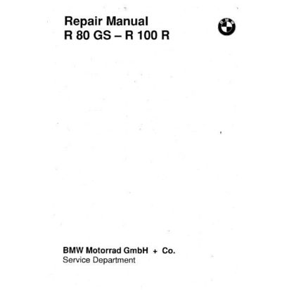 BMW R80GS R100R REPAIR MANUAL MOTORCYCLE 168 PAGES IN ENGLISH