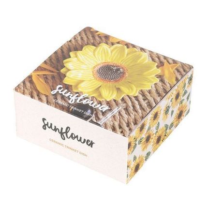 Trinket Dish - Sunflower Design Trinket Dish