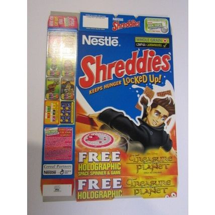 Nestle 2002 Shreddies Treasure Planet Cosmic Game Cereal Box Never Assembled 500