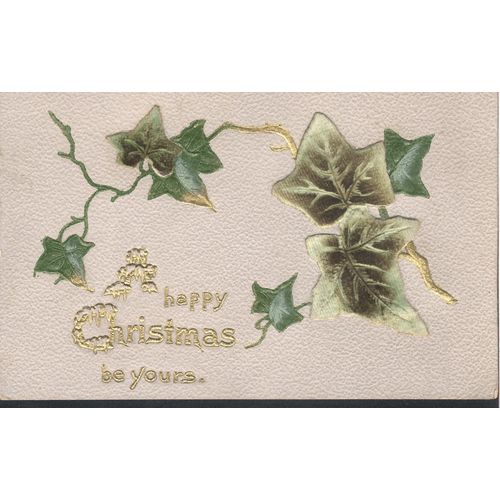 Vintage Christmas Card - Happy Christmas - be yours