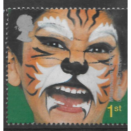 Great Britain 2001 Millennium Child 1st Tiger Used SG 2179 Sc 1945 postage Stamp