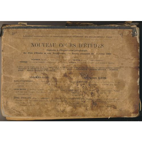 Nouveau Cours D’Etudes Cours Elementaire Livre du Maitre 5th edition 1888 Paris