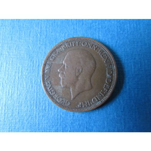 1930 GEORGE V HALFPENNY FREE POST. (j) AAJ