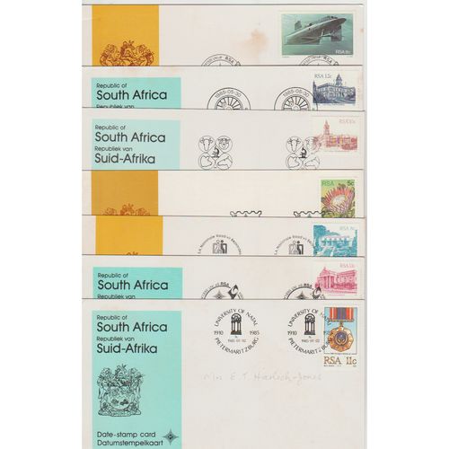 South Africa 1981-85 7x assorted date stamp cards see other listings