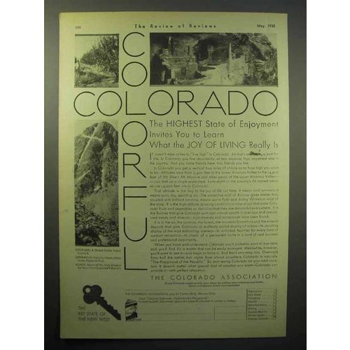 1930 Colorado Tourism Ad - Balcony House, Mesa Verde