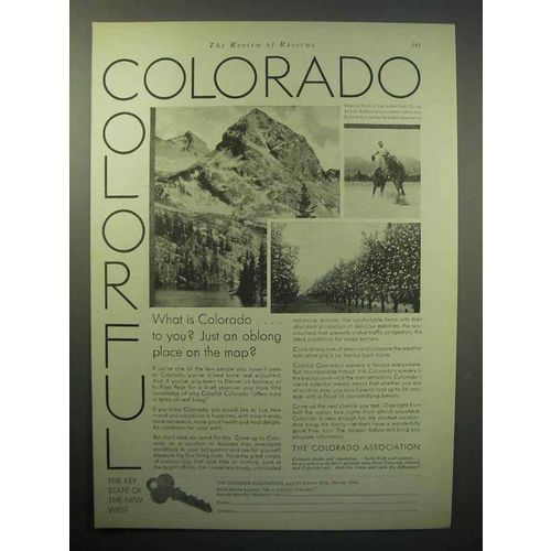 1930 Colorado Tourism Ad - Colorful Colorado