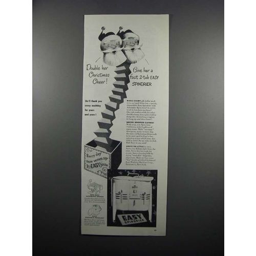 1950 Easy Spindrier Ad - Double Her Christmas Cheer