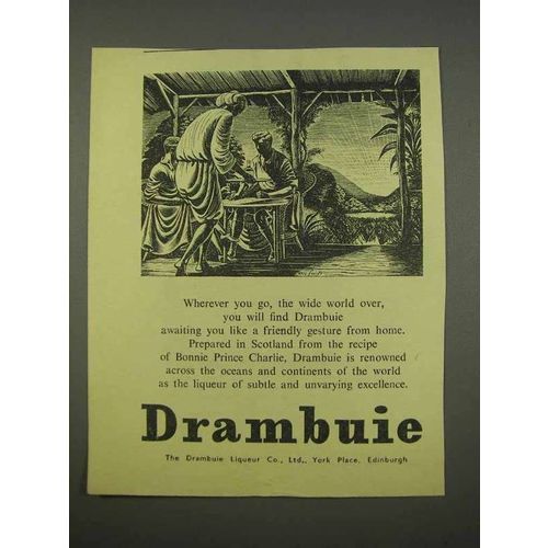 1955 Drambuie Liqueur Ad - Whever You Go