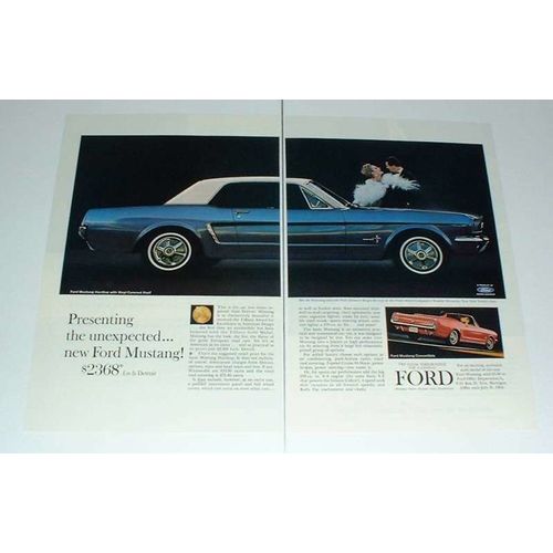 1965 Ford Mustang Hardtop & Convertible Car Ad
