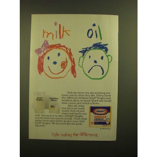 1988 Kraft Singles Ad - Milk Oil
