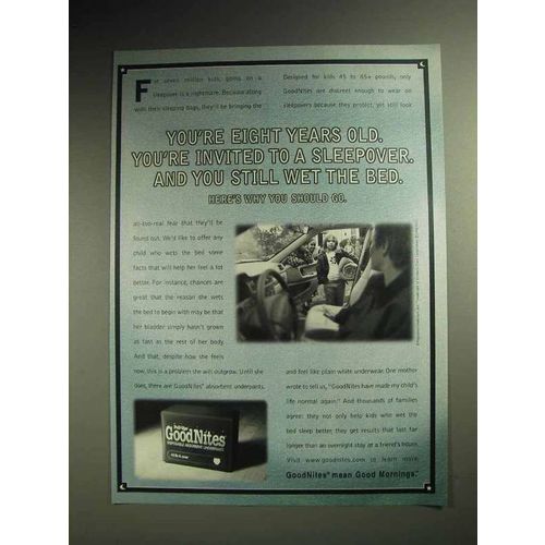 1999 Huggies GoodNites Ad - You're Eight Years Old
