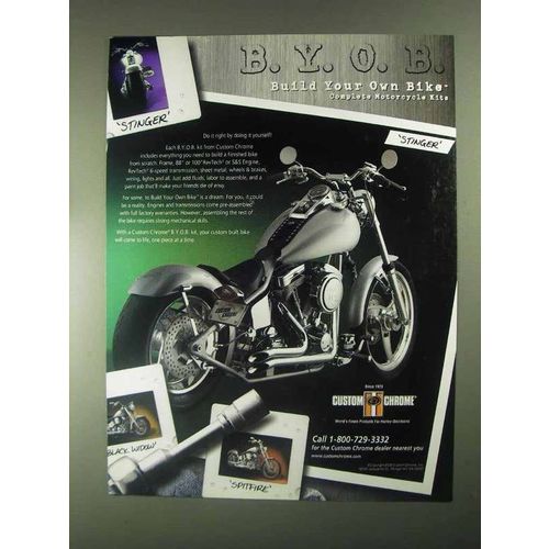 2000 Custom Chrome B.Y.O.B. Motorcycle Kit Ad