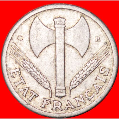 VICHY WAR PERIOD (1942-1945): FRANCE ★ 1 FRANC 1944C! LOW START ★ NO RESERVE!