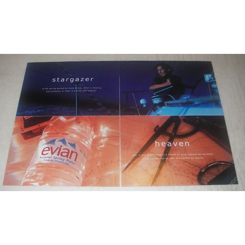 1998 Evian Natural Spring Water Ad - Stargazer