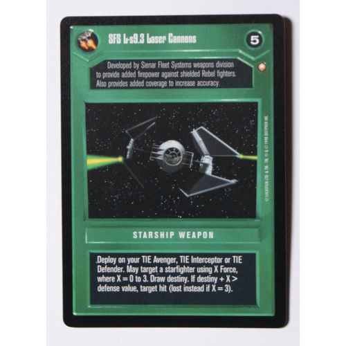 Star Wars CCG: Special Edition Limited # SFS L-s9.3 Laser Cannons (A) 1998 dark