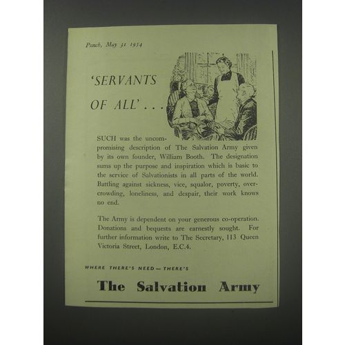 1954 The Salvation Army Ad - Servants of all