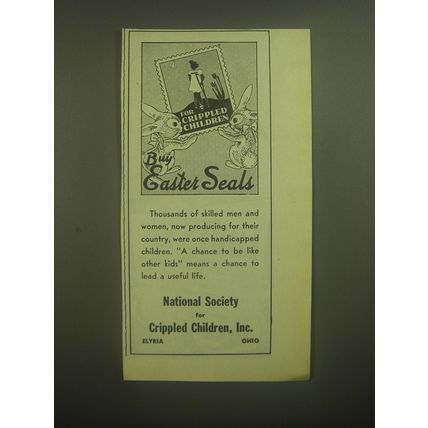 1945 National Society for Crippled Children, Inc. Ad - Buy Easter Seals