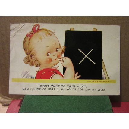 'TEMPEST KIDDY' series used POSTCARD BAMFORTH & CO no 520 1936 postmark kiss #