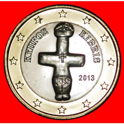 GREECE (2008-2021): CYPRUS ★ 1 EURO 2013 UNC UNCOMMON YEAR★LOW START★NO RESERVE!