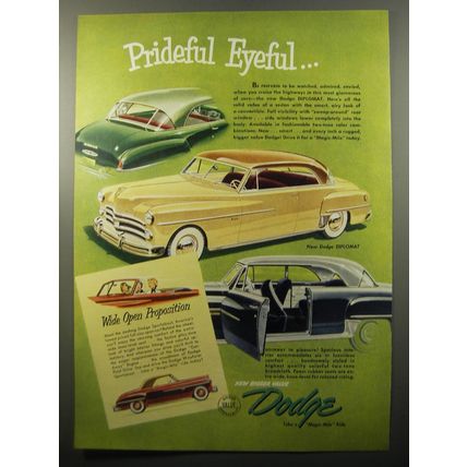 1950 Dodge Diplomat Car Ad - Prideful Eyeful