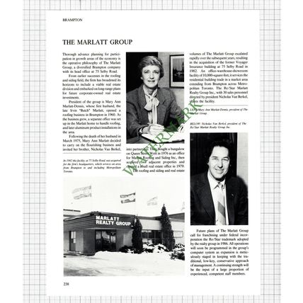 Brampton Canada Tresman Steel / The Marlatt Group Marlatt-Dennis - 1980s Article