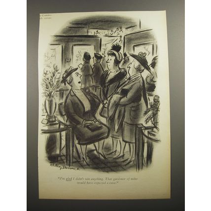 1954 Cartoon by Whitney Darrow, Jr. - I'm glad I didn't win anything.