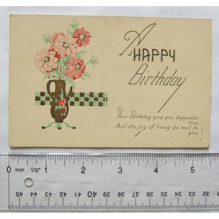 vintage postcard A Happy Birthday - Your Birthday gives you Happiness true...