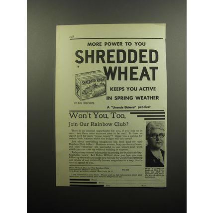 1932 Nabisco Shredded Wheat Ad - More power to you