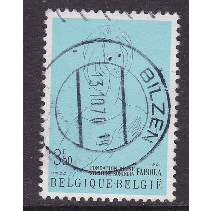 Belgium Postmark 1970 Bilzen Queen Fabiola 3.50f Fine Used VGC