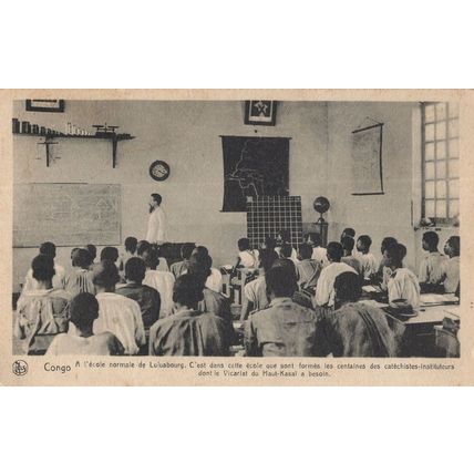 Geography Classes In Congo School African Old Postcard