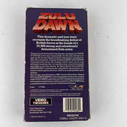 Zulu Dawn VHS Video Tape