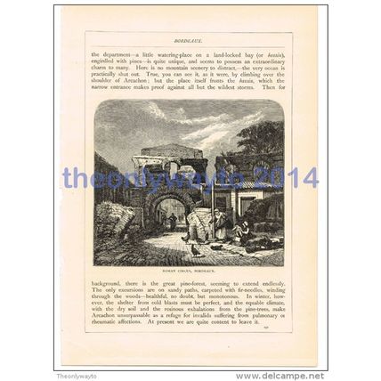 Roman Circus, Bordeaux, France, Book Illustration (Print), 1880