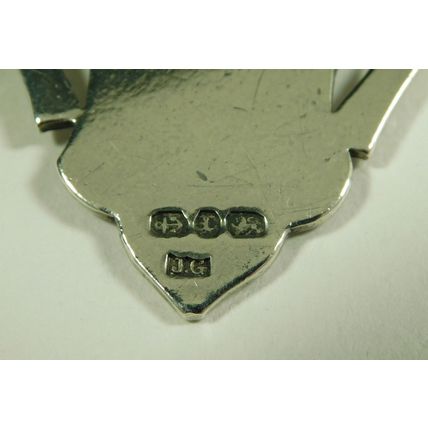 Antique Victorian Solid Silver Pocket Watch Fob Medal BLANK 1897 J Gloster