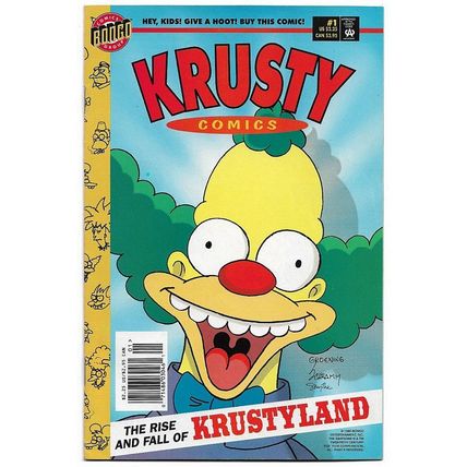 Krusty Comics #1 (1995) *Bongo Comics / Cover Artwork By Cary Schramm / Bart*